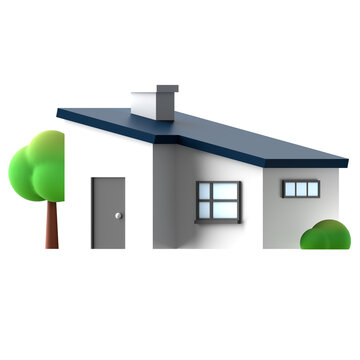 Minimalist House 3D Icon