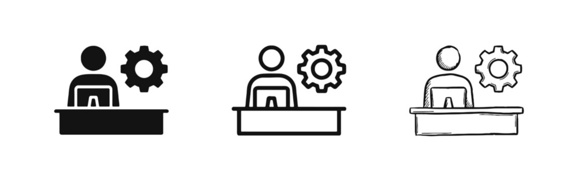 Technical Support and System Administration Icon Set