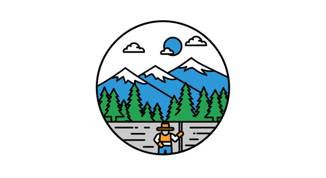 Man in Hat Holding Fishing Rod.