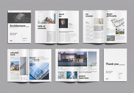 Architecture Portfolio Design Layout Template