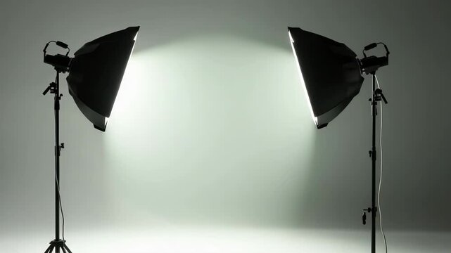 Studio photography lighting softbox backdrop spotlight two softbox setup casting soft and dramatic