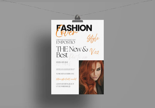 Modern Fashion Magazine Cover Template