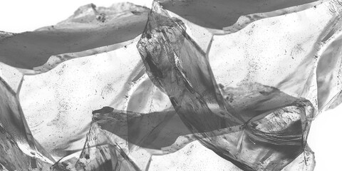 Naklejka premium Shattered glass fragments on transparent background high-quality