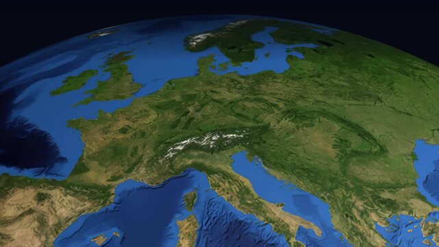 Animated Flight Path from Paris France to Phoenix Arizona USA
