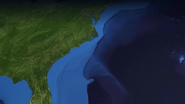 Animated Flight Path Map from Atlanta USA to Mexico City Mexico