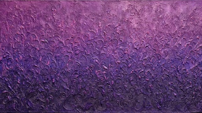 Textured abstract with layered, swirling purple and pink organic forms