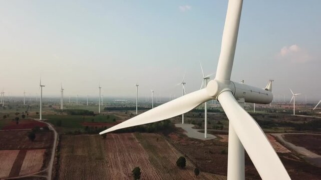 wind turbine renewable energy close-up blade HD