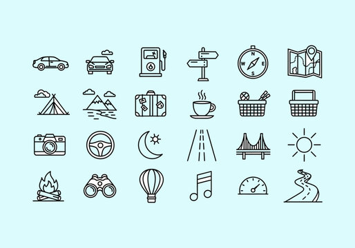 Ilustration business and finance icons set of icons for web and mobile