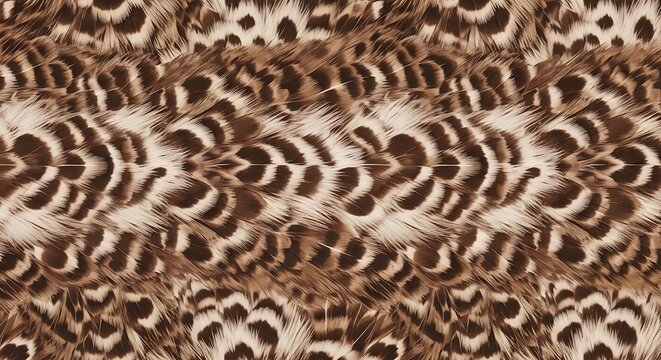 seamless owl feather pattern