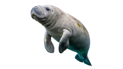 Small grey baby seal or sea lion for marine wildlife nature and arctic ocean education isolated on transparent background cut out © AAAstock2025