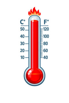 Thermometer showing overheating and global warming concept
