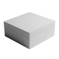 Naklejka premium A closed gray box with a lid on a transparent background