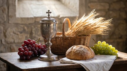 Realistic illustration of arrangement for corpus christi.