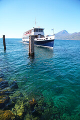 Fototapeta premium Ship on the lake Garda