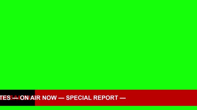 Breaking News Lower Third Banner Animation Green Screen Broadcast Overlay Background