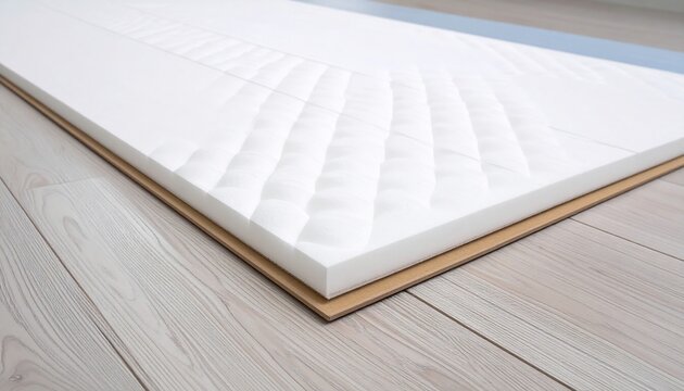 White Foam Mattress on Floor.