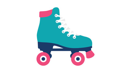 Minimalist hand-drawn roller skate vector icon, classic quad skate illustration for recreational sports and vintage hobby designs, clean scalable line art professionally isolated on white background. © MohimaAfriz