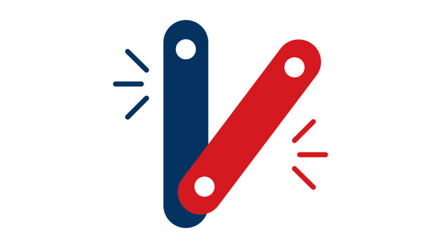 Hand-drawn minimalist vector illustration featuring a pair of traditional rhythm claves percussion instruments, ideal for vibrant musical designs, educational guides, and clean graphics.