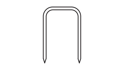 Sleek croquet hoop vector icon with an editable stroke for customizable line weight, providing a minimalist illustration of garden game equipment for outdoor leisure and sport competition design. © Haris