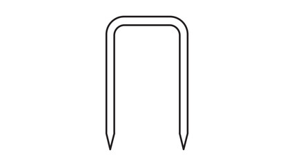 Minimalist croquet hoop wicket vector icon with editable stroke for sports equipment design. Hand-drawn line art illustration of a metal croquet goal, perfect for game graphics and athletic symbols. © Haris