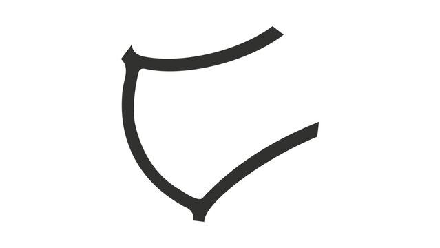 Minimalist sliotar ball vector icon, hand-traced hurling equipment illustration, clean line art of traditional Irish sport leather ball, professional scalable graphic for sports design projects.
