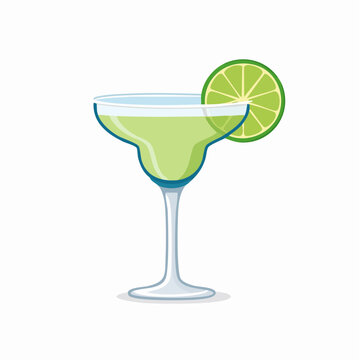 Margarita cocktail with lime slice