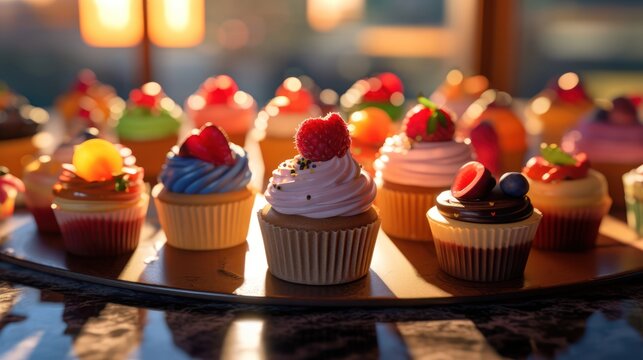 Experience a vibrant symphony of artisanal sweetness bathed in golden afternoon light.