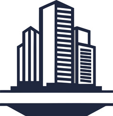 Fototapeta premium Luxan condede condrance real estate logo with modern building illustration