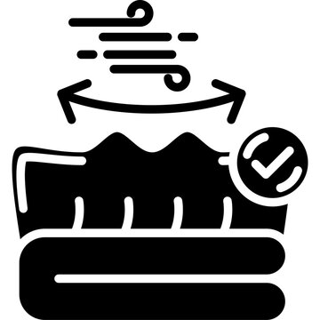 Windproof Fabric Vector Icon