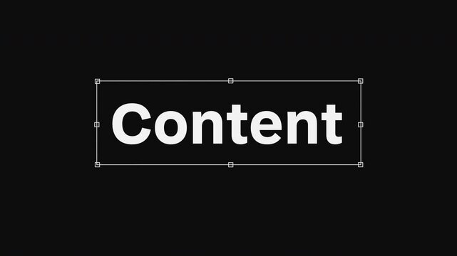 Text selection animation with cursor and pill shape &mdash; Content That Converts &mdash; kinetic typography motion graphic on black background