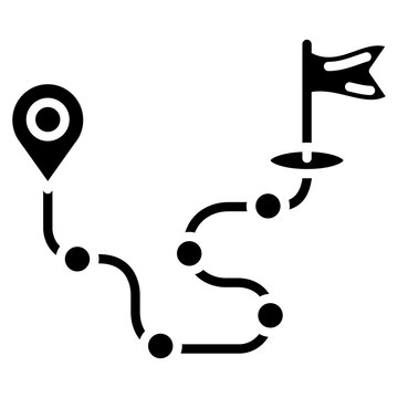Map Journey Vector Icon