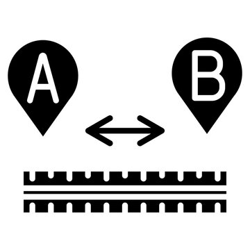 Map Measure Vector Icon
