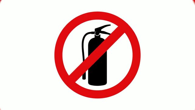 No fire extinguisher allowed sign.