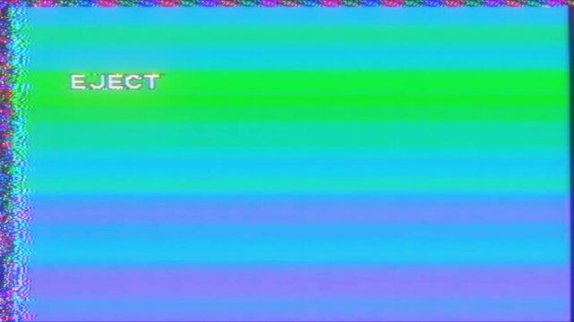VHS recorder EJECT flickering noise screen flickering lines no signal screen.