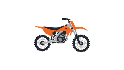 Obraz premium Dynamic dirt bike vector icon or illustration, a hand-drawn motocross motorcycle line art for sports and off-road racing designs, featuring a minimalist aesthetic isolated on a white background.