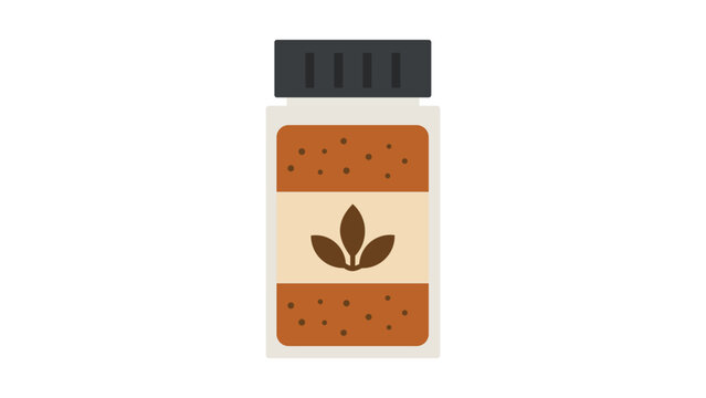 Minimalist spice jar glass container vector icon with an editable stroke for custom line weight adjustments, perfect for kitchen pantry organization and culinary seasoning outline illustrations.