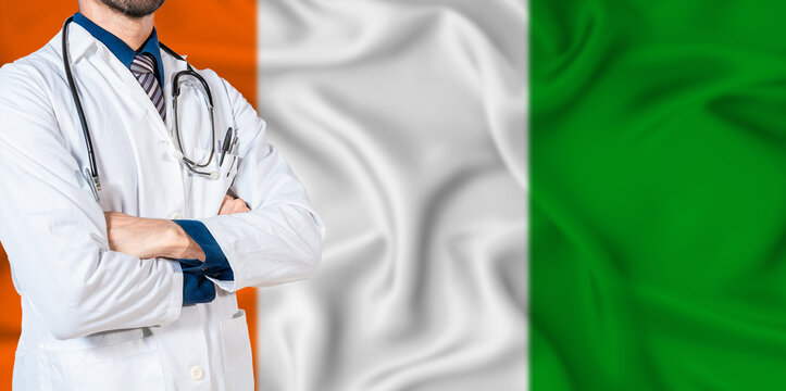 Ivorian national health system. Ivory Coast health and medical insurance concept