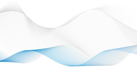 Plakat Dynamic smooth space texture background. vector wave digital white and blue gradient blend futuristic technology. flow tech transparent line stripe energy connection web music and sound.
