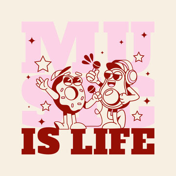 Cartoon Character Composition with Fun and Playful Scene
