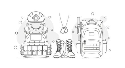 Astronaut Space Suit Equipment Layout. © Dhiyak Boneto