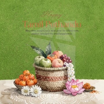 still life with basket of fruits and vegetables