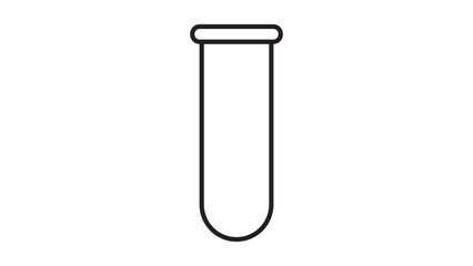 Minimalist science test tube vector icon illustration with an editable stroke, perfect for chemistry experiments, medical research, and healthcare design projects with adjustable line weight. © Sumitra