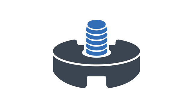 Tripod mount vector illustration with editable stroke for camera gear and video production, minimalist hand-drawn icon featuring adjustable line weight, customizable professional equipment outline.