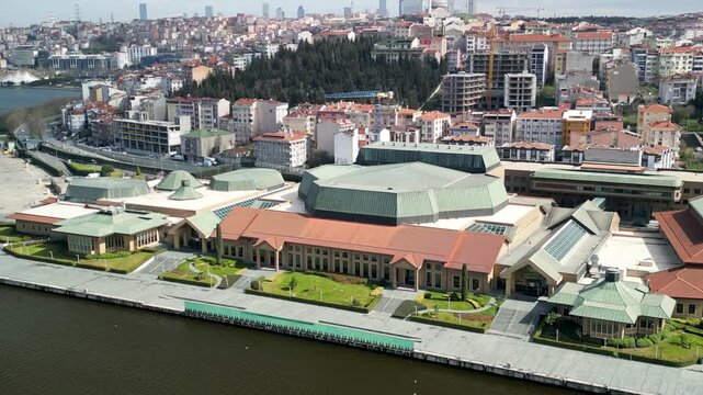 Halic Congress Center in Istanbul Turkey, zoom-out