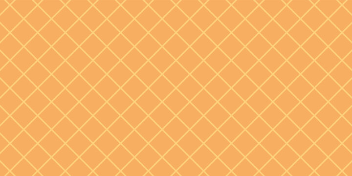 Seamless background pattern texture wafer waffle. Ice cream cone vector texture, vector art