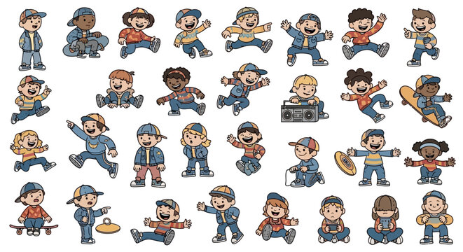 Diverse group of cartoon workers.