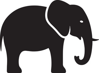 Fototapeta premium Cute elephant cartoon vector illustration of wild safari animal icon design