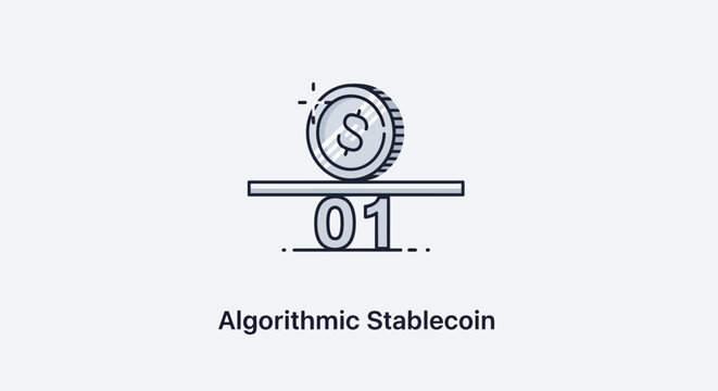 Balanced coin leverage financial stability business illustration