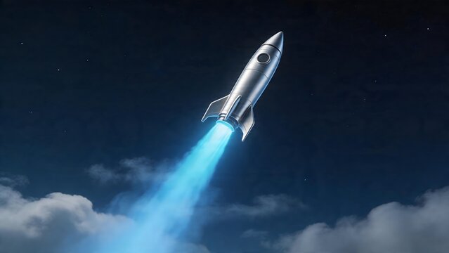 Rocket launching into space