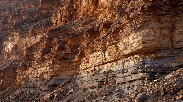 Geological Strata Layers Representing Software Releases Timeline